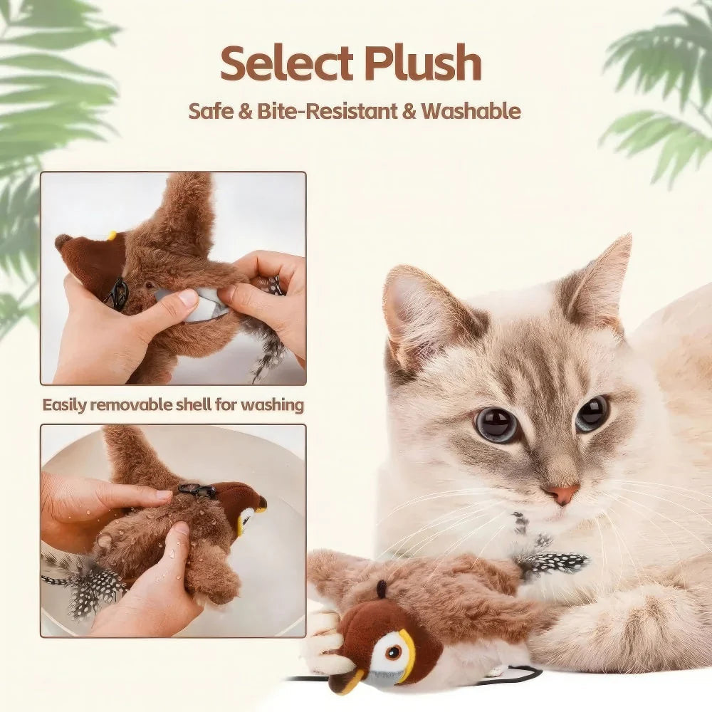 FlappySparrow™ Interactive Catnip Bird Toy