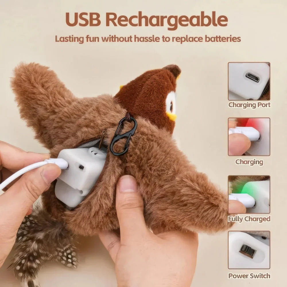 FlappySparrow™ Interactive Catnip Bird Toy