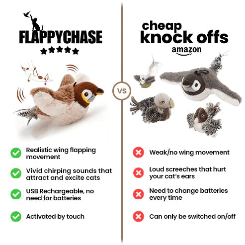 FlappySparrow™ Interactive Catnip Bird Toy